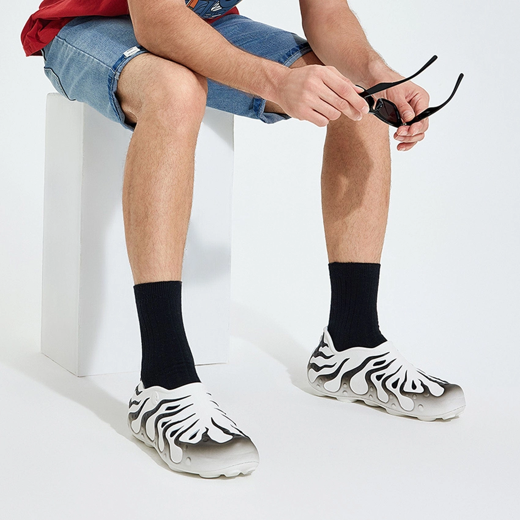 Summer Sandals 2024 Black & White Octopus II Men