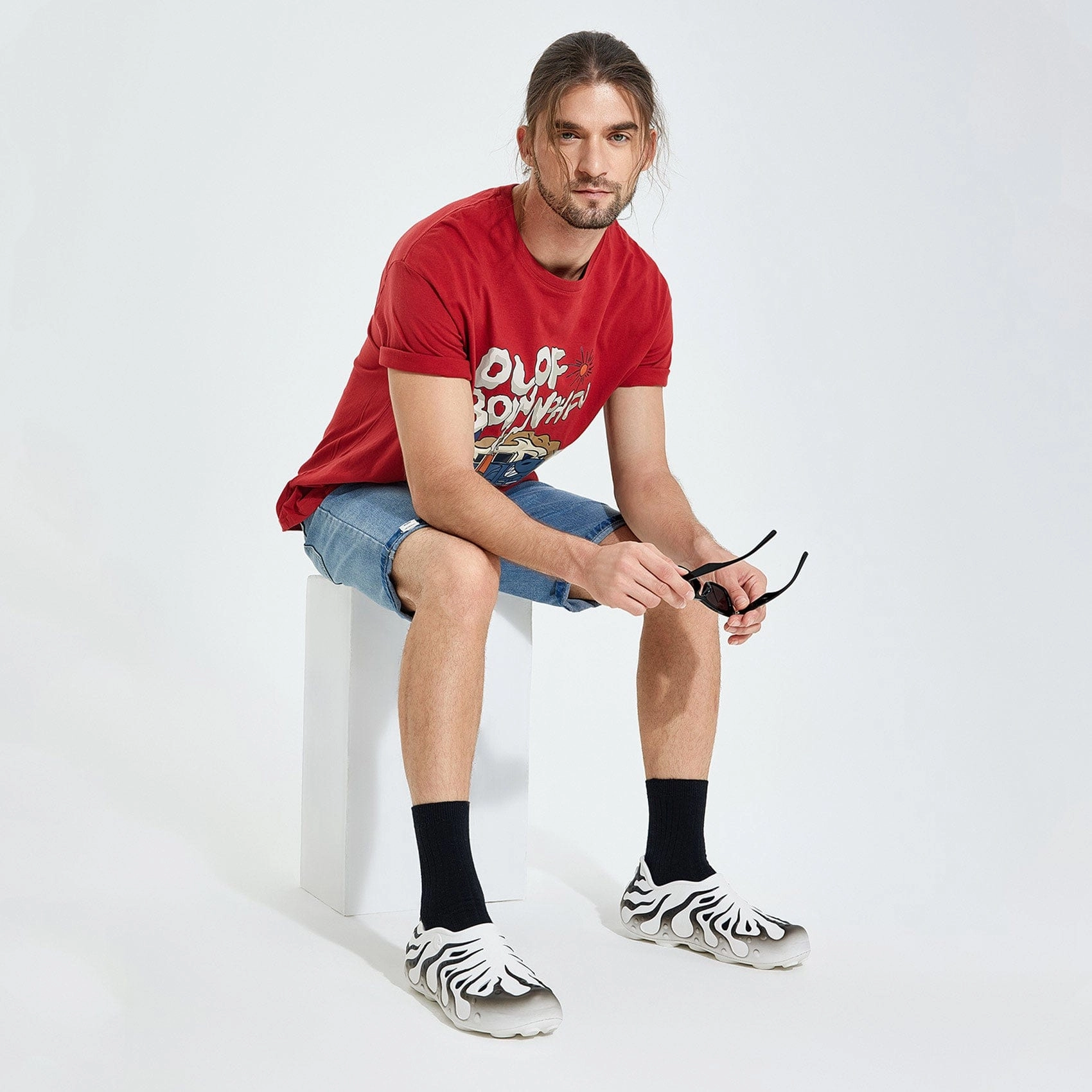 Black & White Octopus II Men Rope Sandals