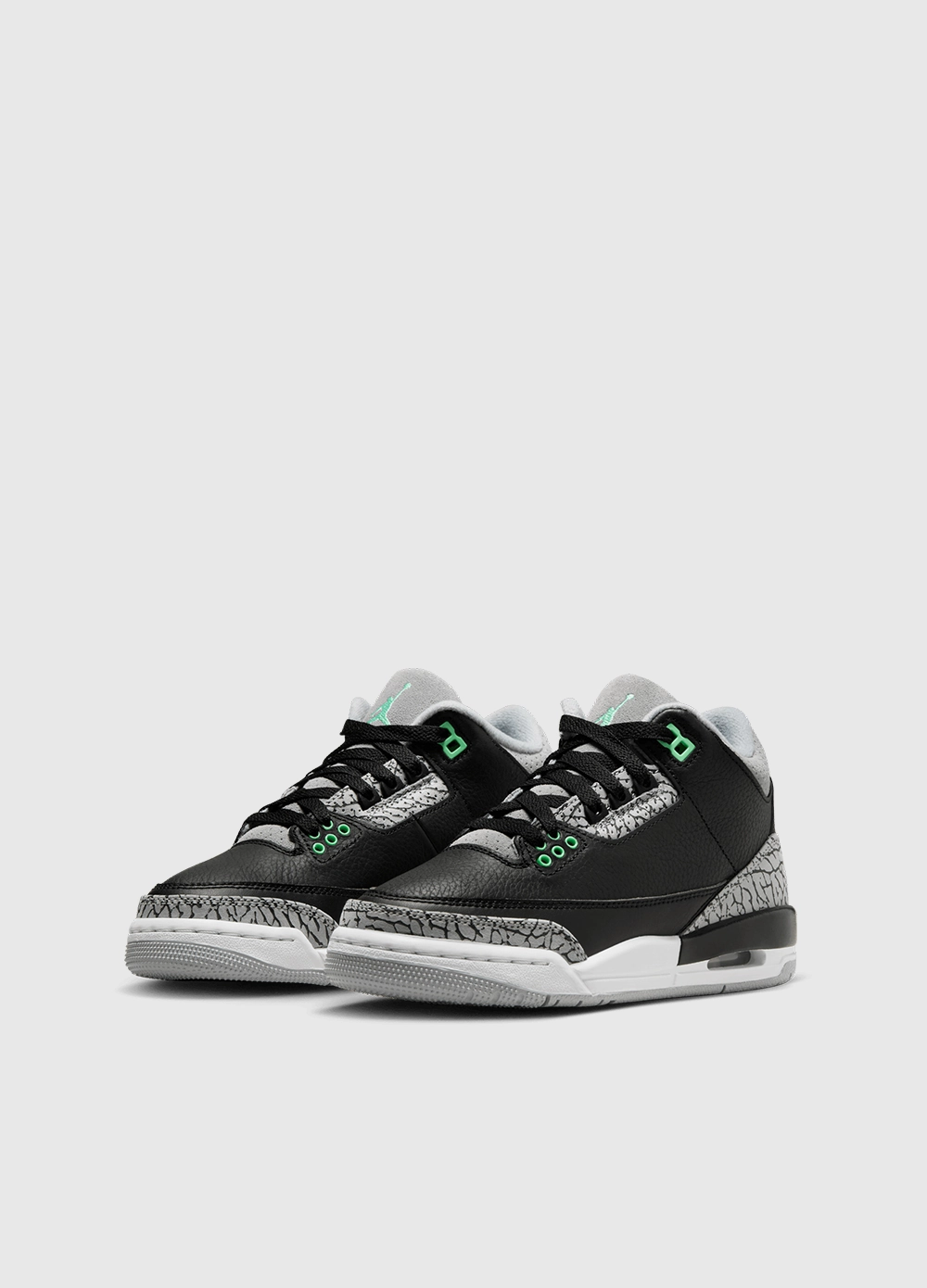 Air Jordan 3 Retro 'Green Glow' Sneakers (GS) Sneakers Movie