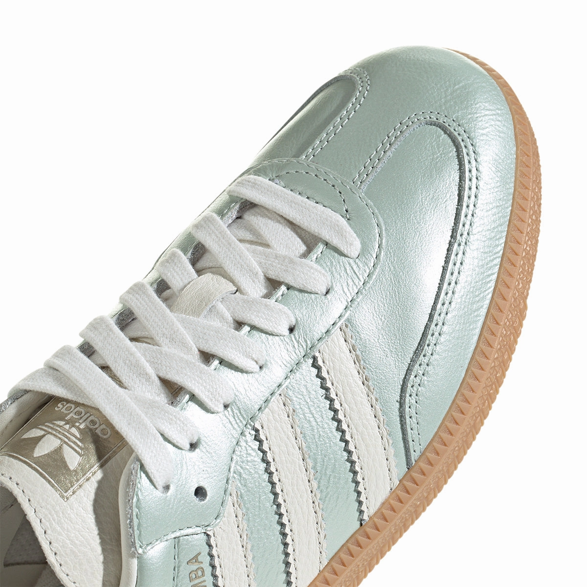 Wmns Samba OG 'Linen Green Metallic' Adidas Retro Style Shoes