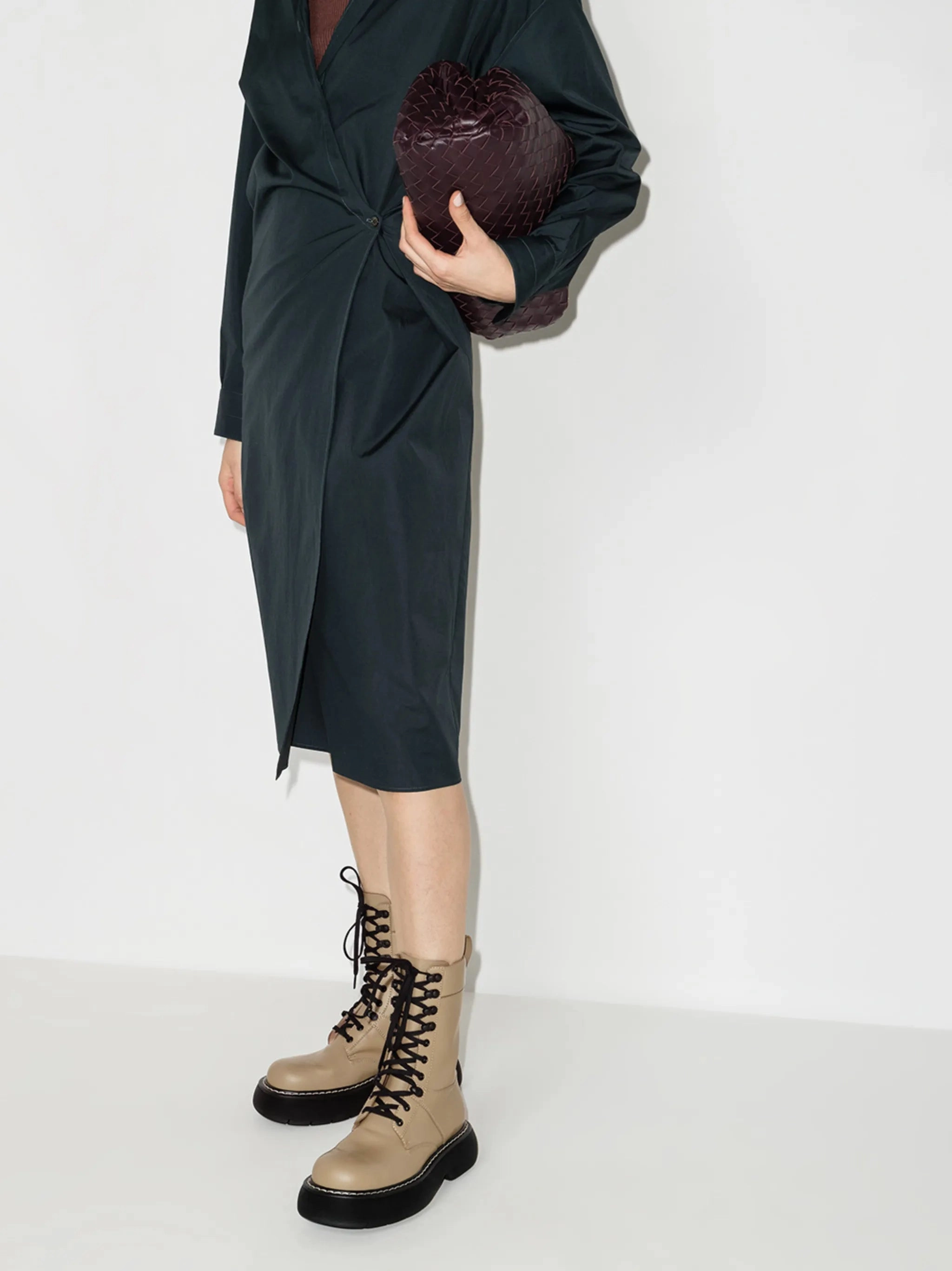 Bounce lace-up combat boots Knee High Boots Near Me