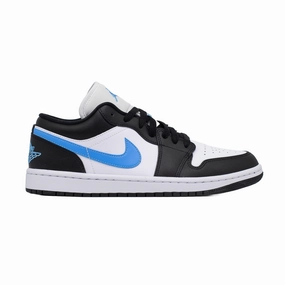 Women's Air Jordan 1 Low, Black University Blue Sneakers For Supination