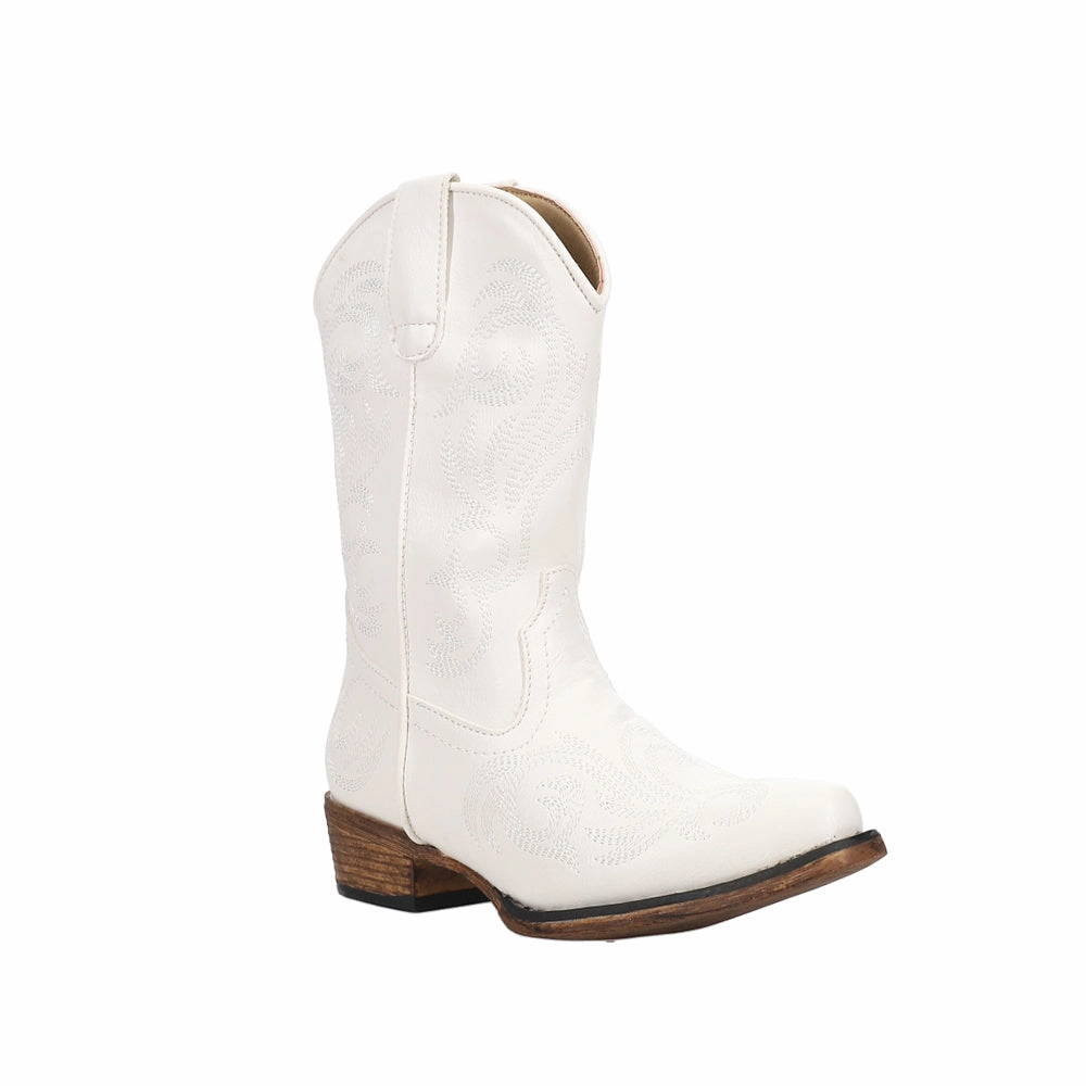 Dievier Boots Riley Embroidered Snip Toe Cowboy Boots (Toddler-Little Kid)