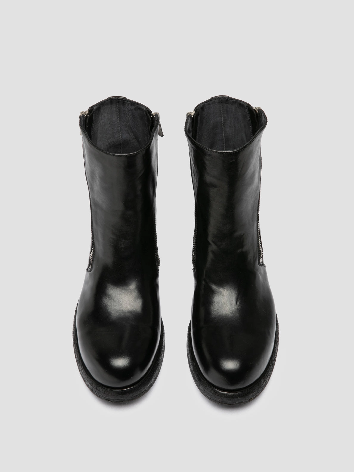 BULLA DD 312 - Black Leather Zipped Boots Wide Width Western Boots