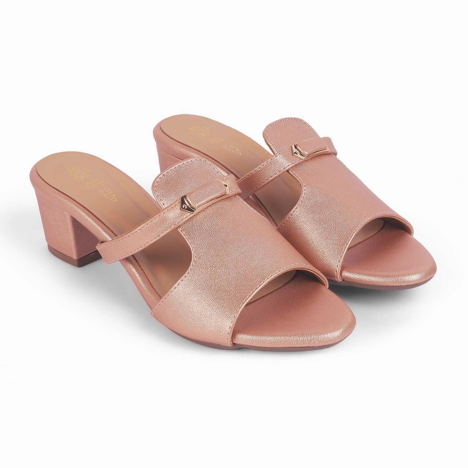 Men's Sandals Tresmode Marsh Champagne Women's Dress Block Heel Sandals