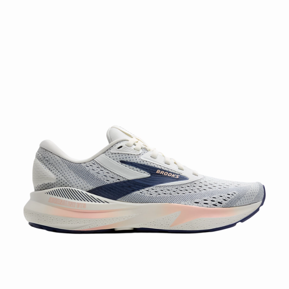 Brooks Women's Adrenaline GTS 24 Lightweight Road Running Shoe - Grey/Blue Ribbon/Peach Cloudflyer 4 Shoes
