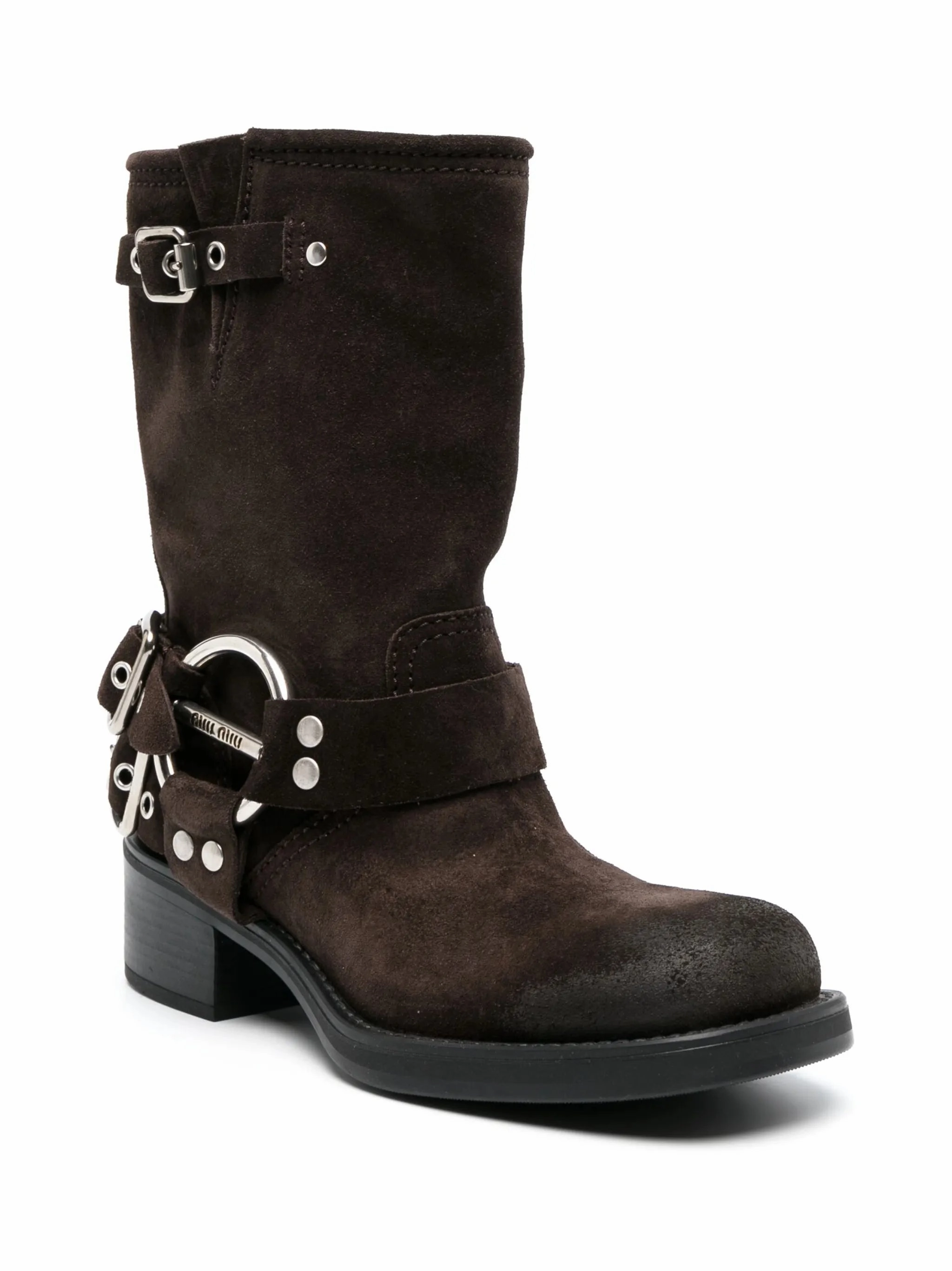 Western Style Boots buckle-detail suede boots