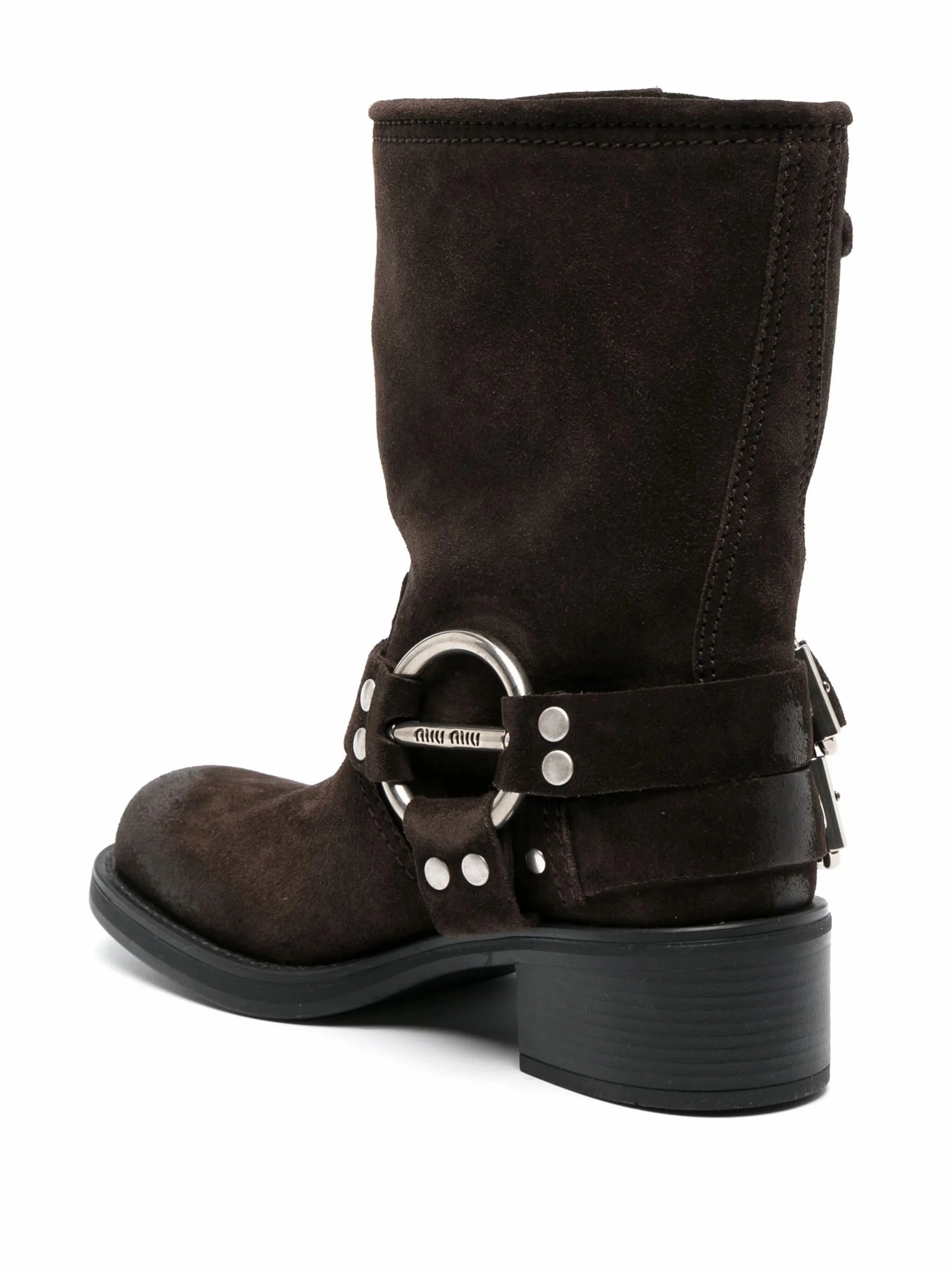 buckle-detail suede boots Wedge High Knee Boots