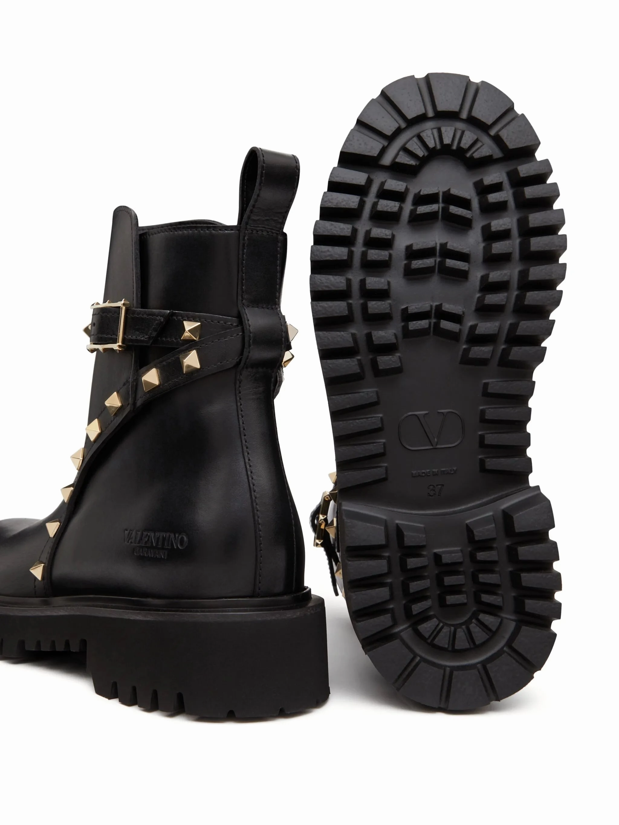 Square Toe Snakeskin Boots 40mm Rockstud ankle boots