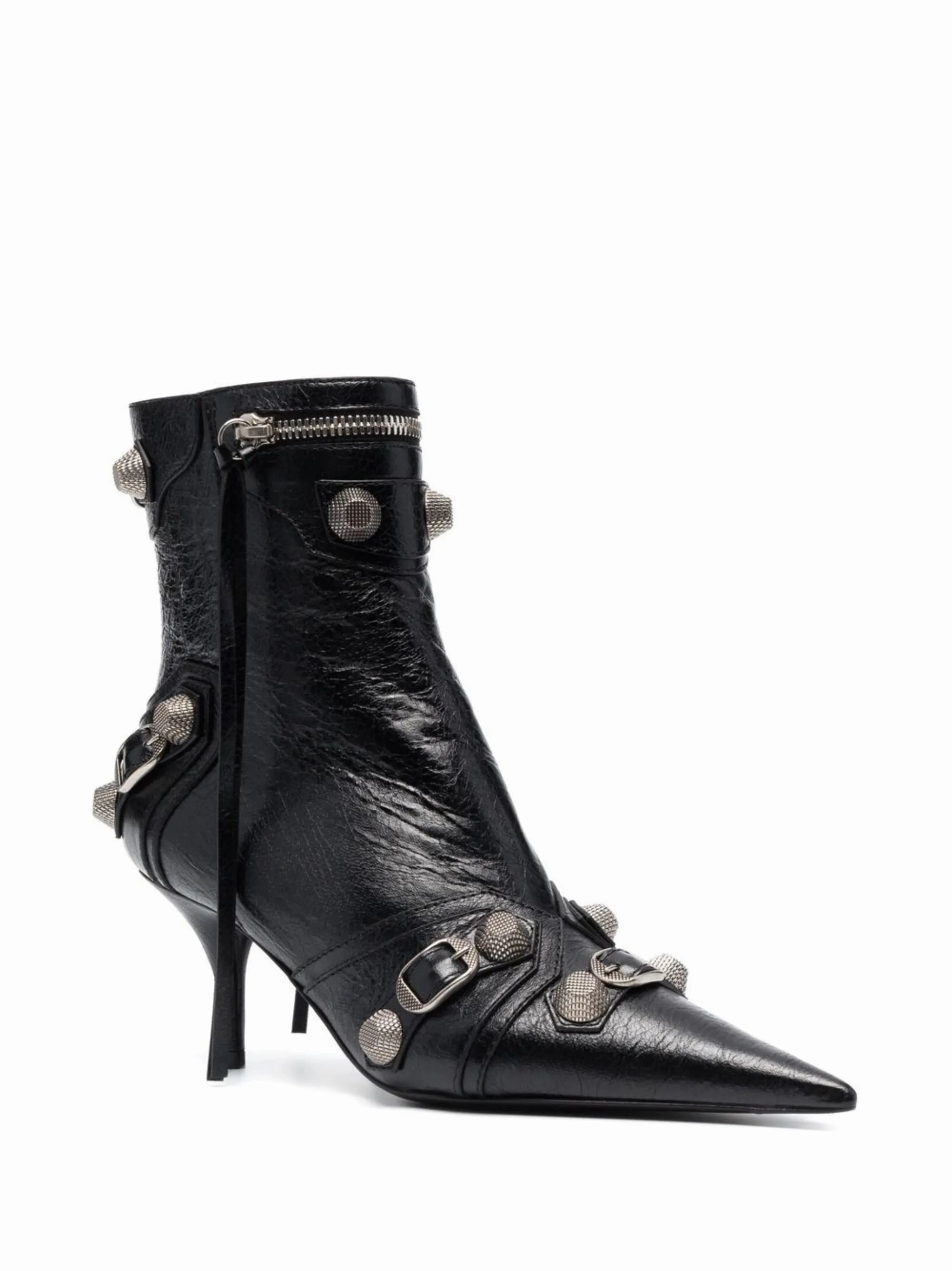 Lace Ankle Boots Cagole buckle-detail 70mm ankle boots