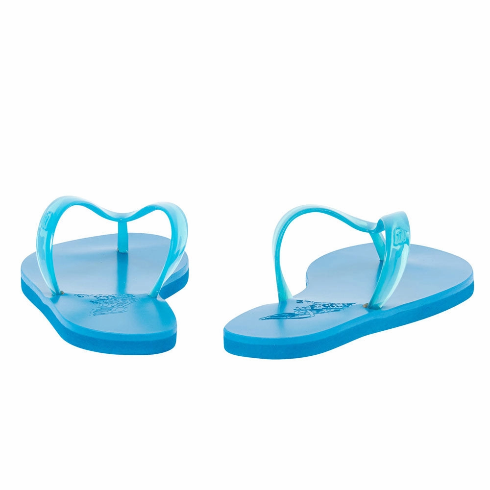Thong Jelly All Blue Ankle Wrap Sandals Flat