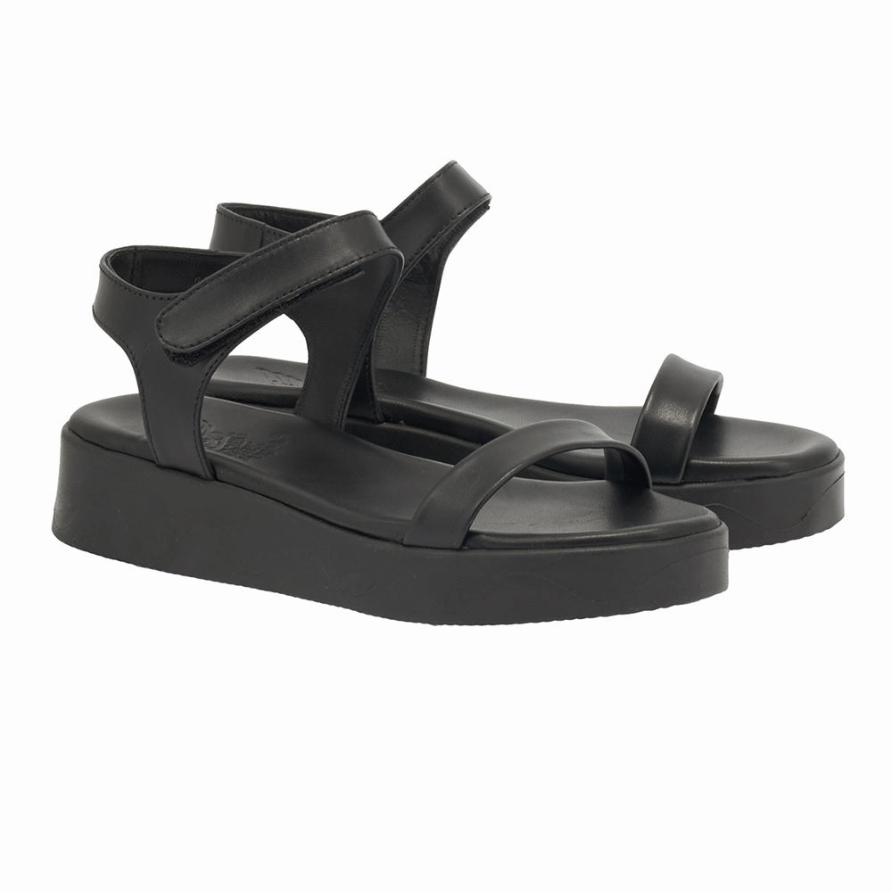 Salamina All Black Sandals Photos