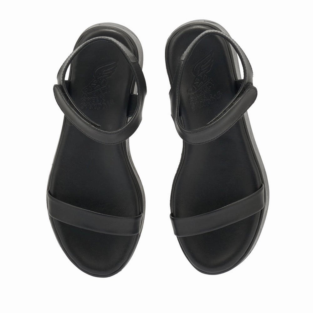 Closed Toe Wedge Sandals Salamina All Black