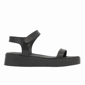 Salamina All Black Sandals In Curacao