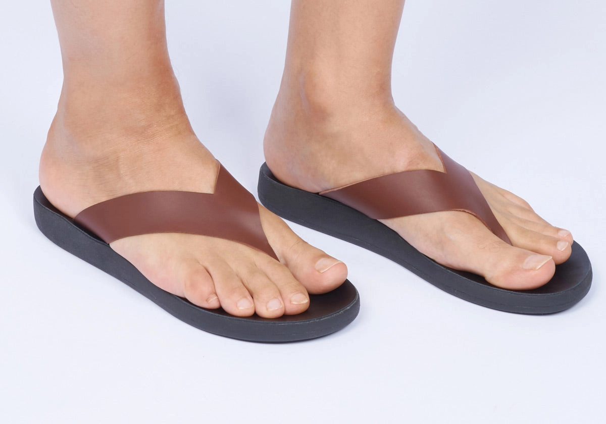 Sandals St Lucia Halcyon Excursions Charys Men Comfort Chestnut/Black Sole