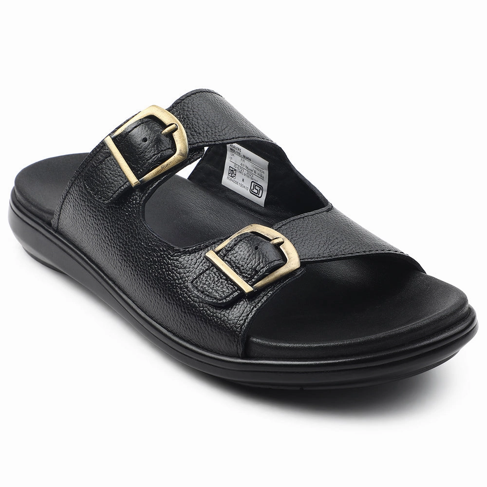 Healers Black Casual Sandal For Men MDL-11E By Liberty Birkenstock Sandals Nearby