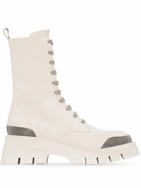 chunky lace-up combat boots Big Time Boots Nashville