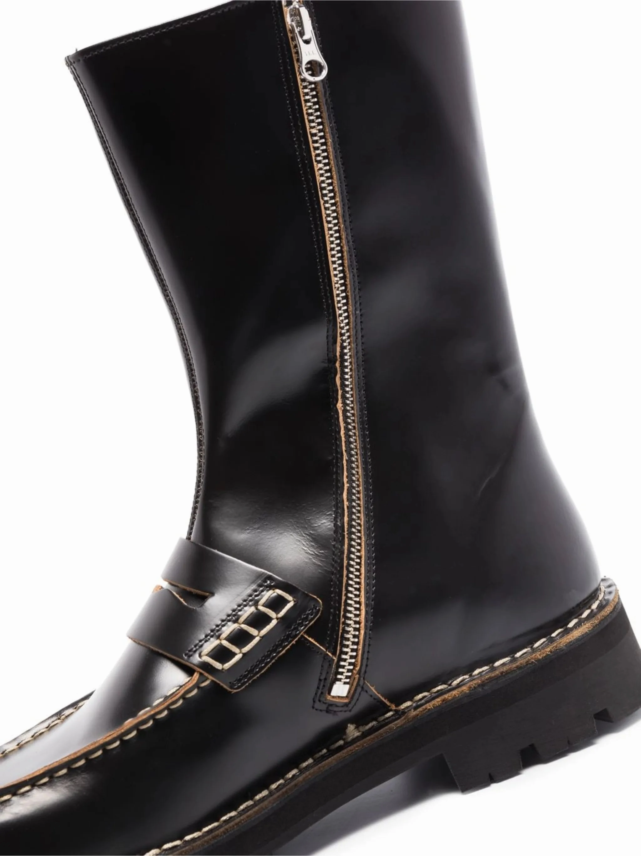 Waterproof Boots Work chunky zip-up boots