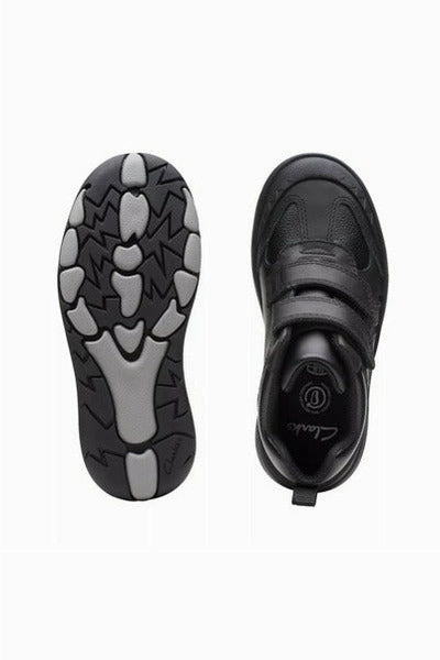 Clarks Rex Hop Kid black leather Top Rated Leather Boots