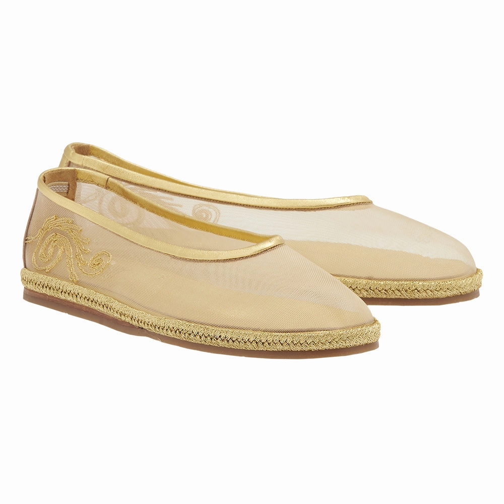 Areti Gold Sporty Sandals