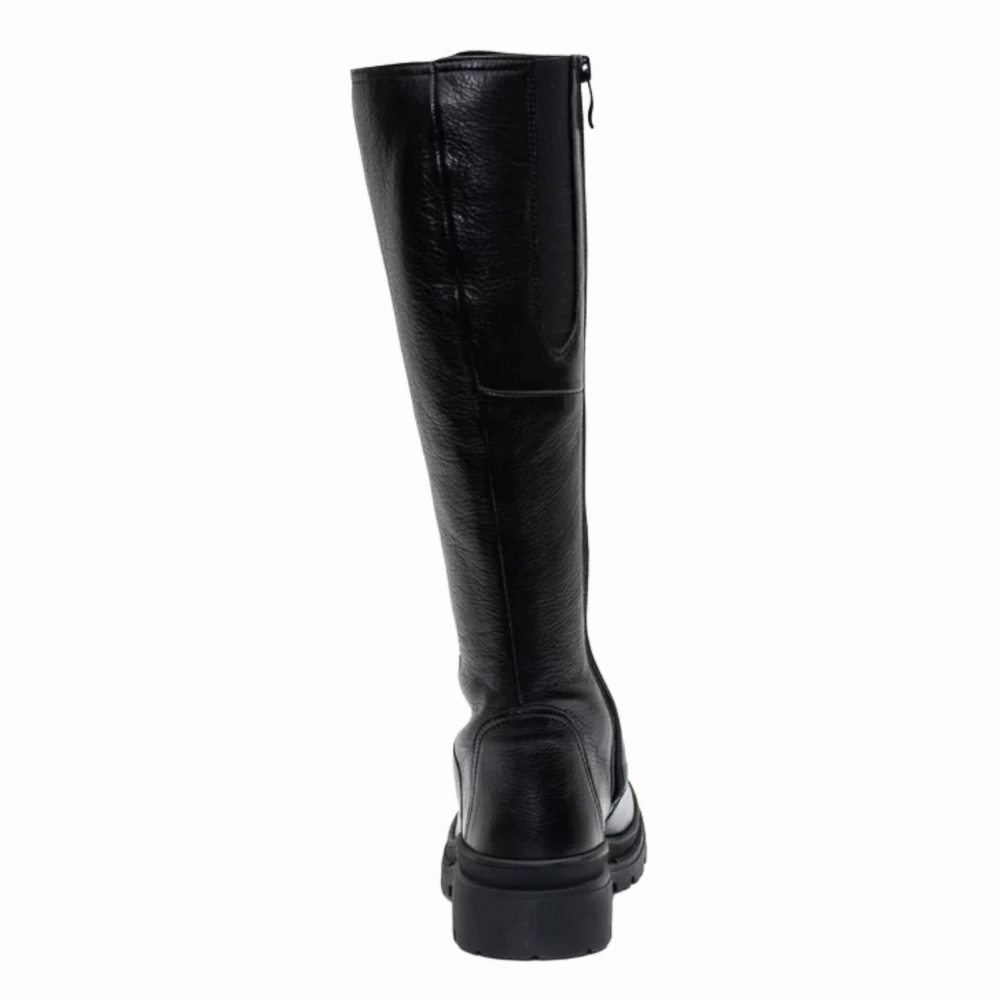 Black Platform Boots Ara Dakota Black Leather High Boot (Women's)