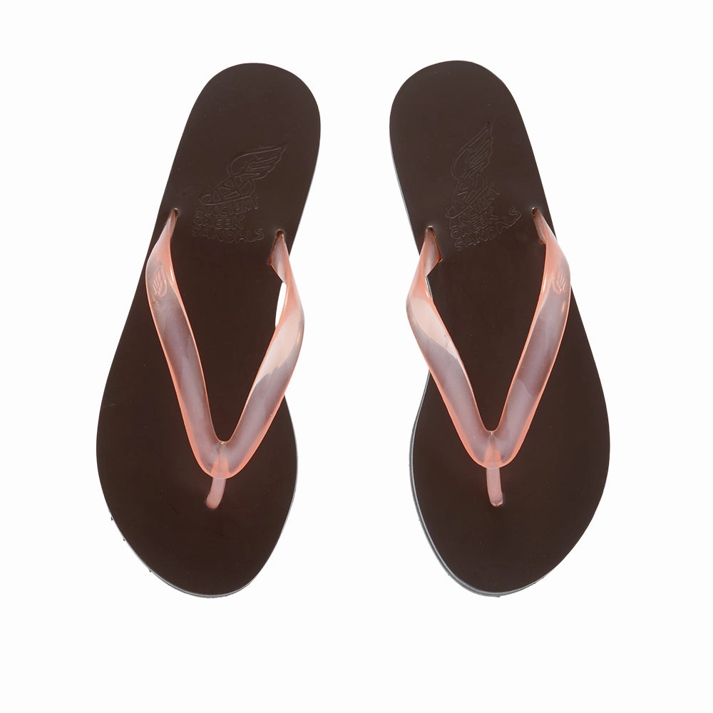 Saionara Jelly Clear Pink Suede Sandals