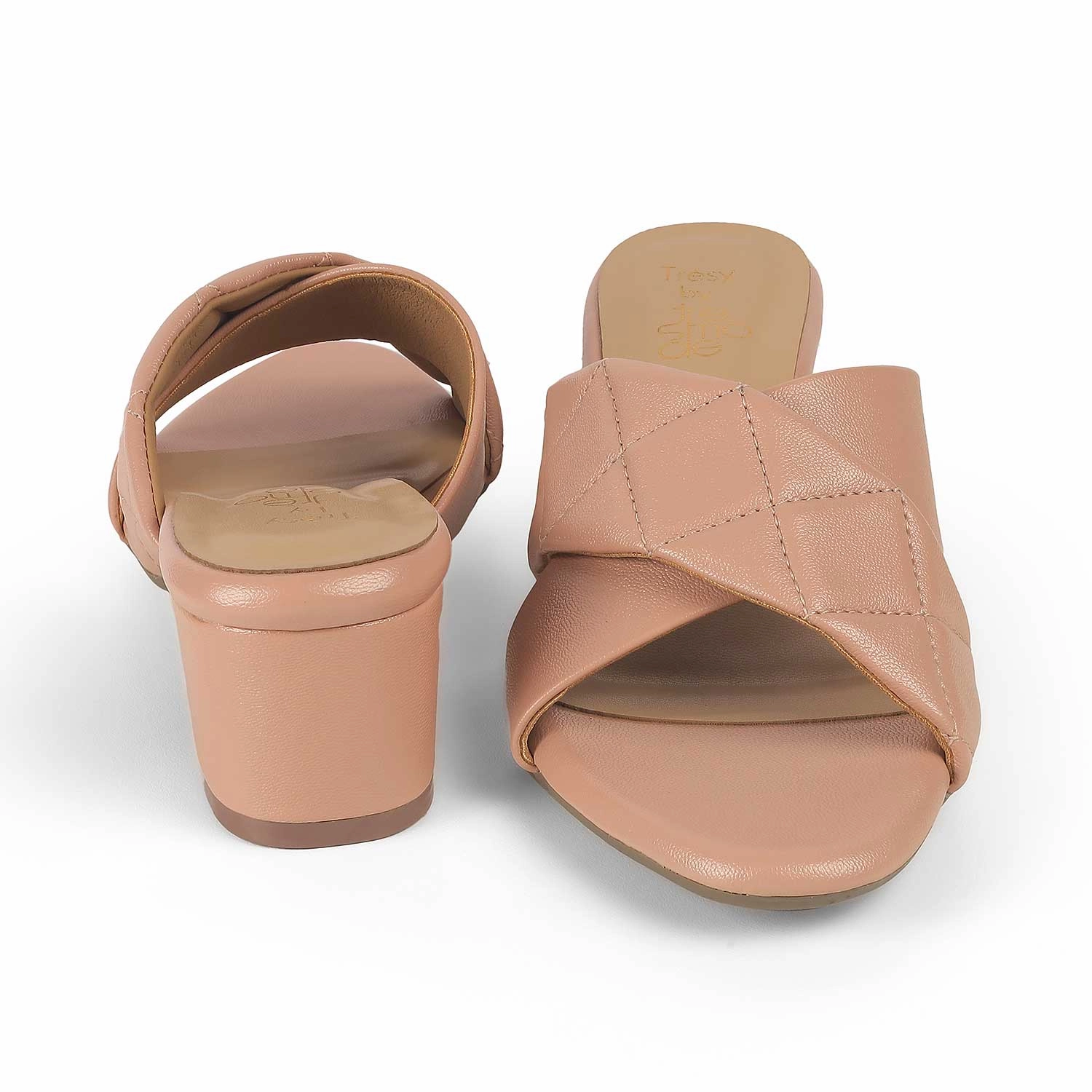 Sandals Phone Number Tresmode Romi TMM-5 Nude Women's Dress Block Heel Sandals