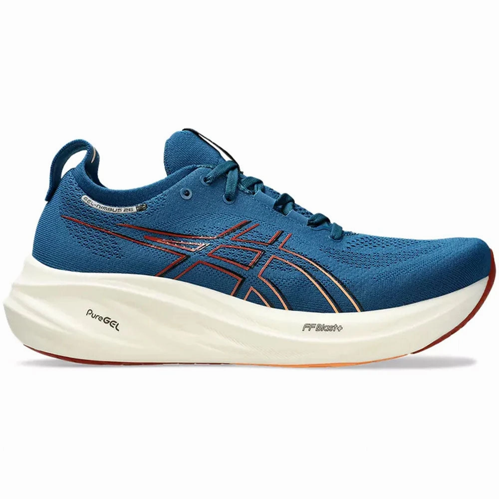 Asics Gel Frequency 3 Walking Shoe Men's Asics Gel-Nimbus 26, Rich Navy/Faded Orange, 10 D Medium