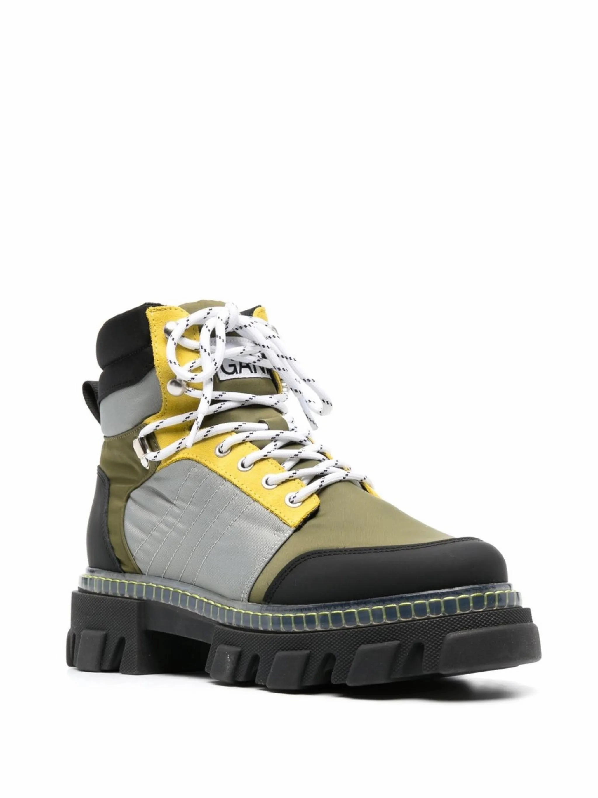 Chunky Platform Knee High Boots Cleated lace-up hiking boots