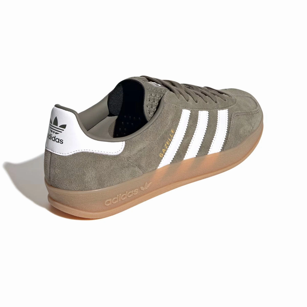Gazelle Indoor 'Olive Strata White' Adidas Shoes With Dresses