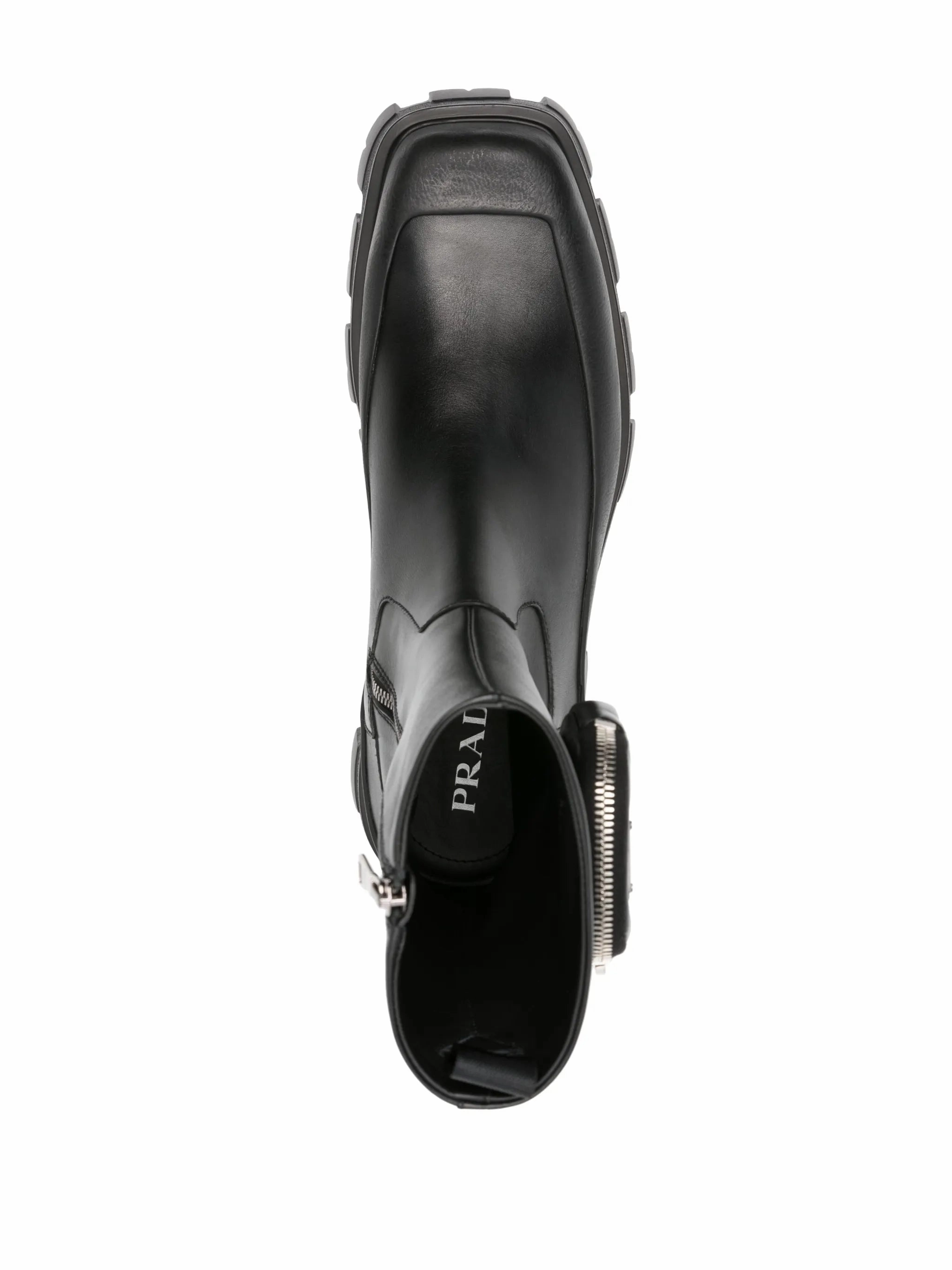 Bullet Boots Cobblestone pouch-detail leather boots