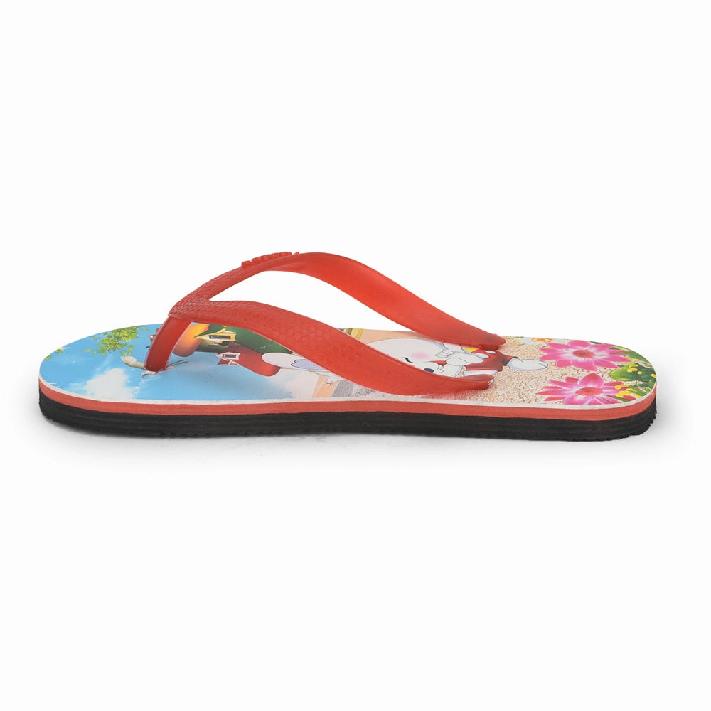 Slippers With Moving Ears A-HA By Liberty AHA-127E Red Flip Flop For Kids