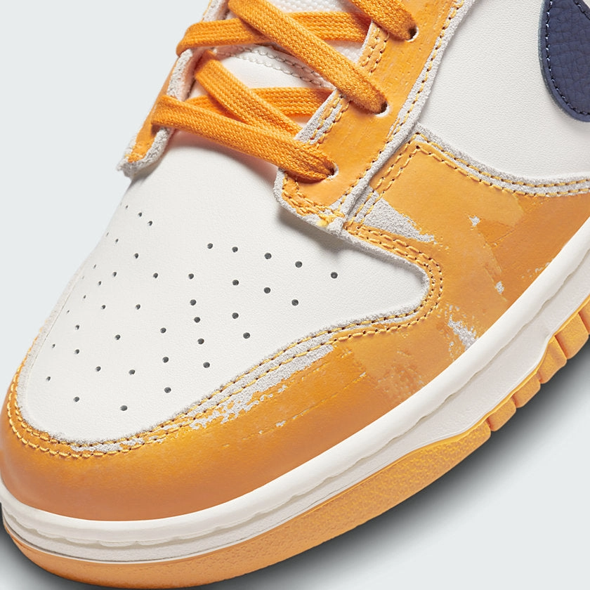 Nike Dunk Low Men's White Leather Trainers FN3418 100 Nike Height Shoes