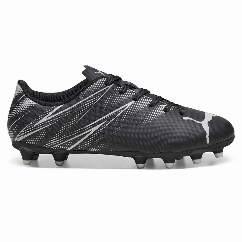 Boots In The Fall Puma Attacanto Junior Firm Ground Junior Football Boots Black Silver Mist