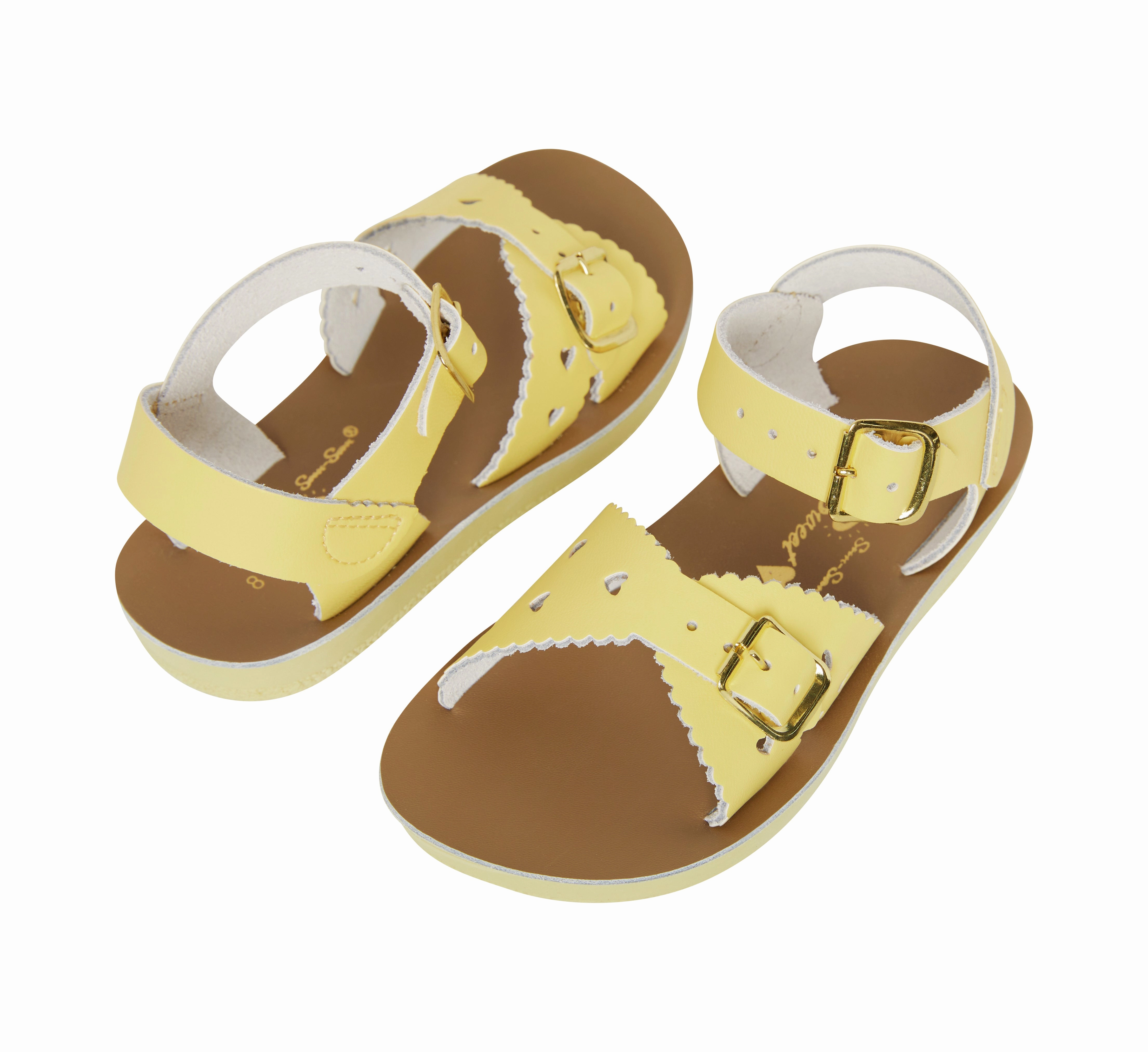 Sweetheart Butter Yellow Kids Sandal Open Toe Platform Sandals