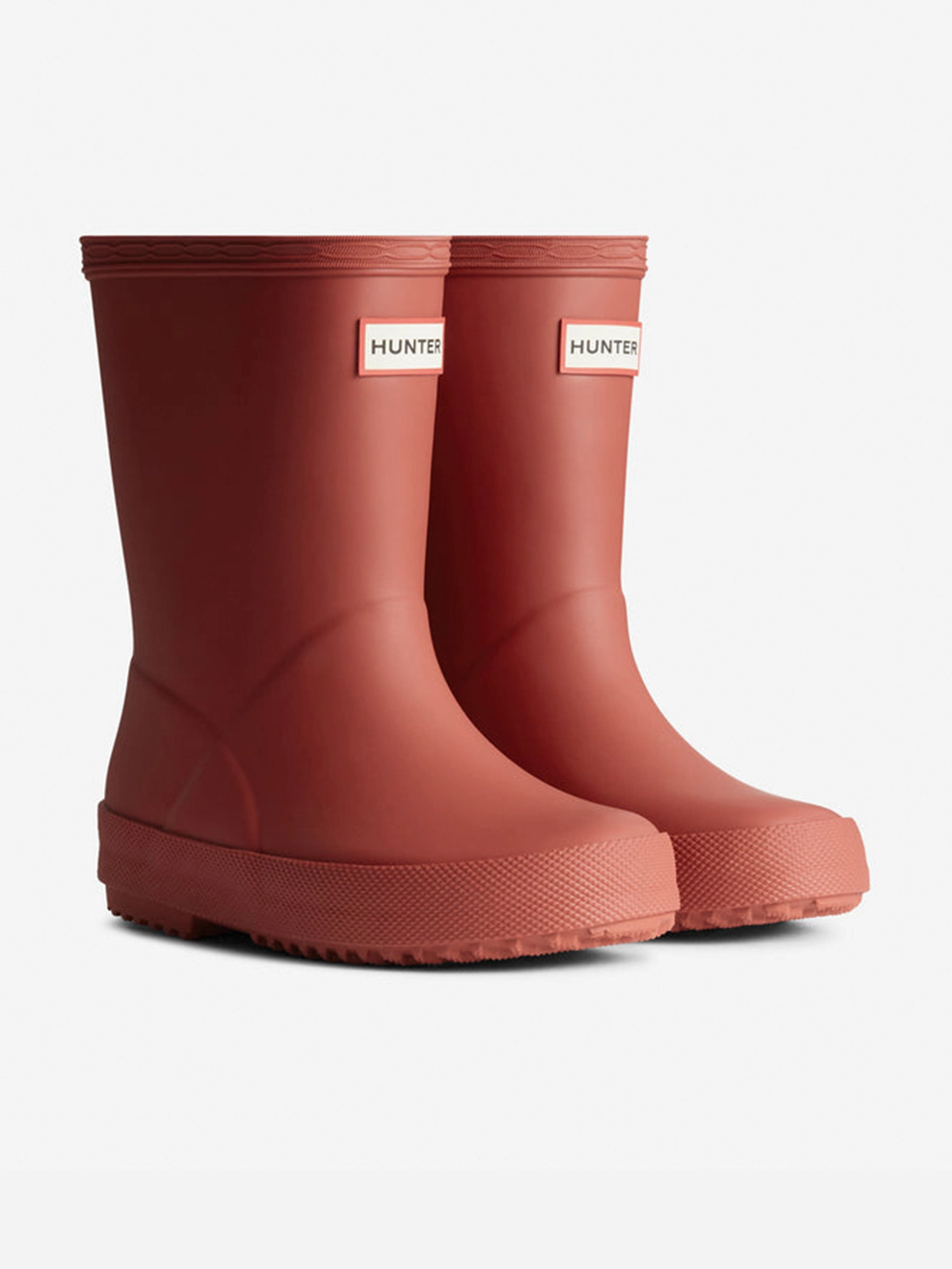 Hunter Kids First Wellington Boots in Red Zadig Boots