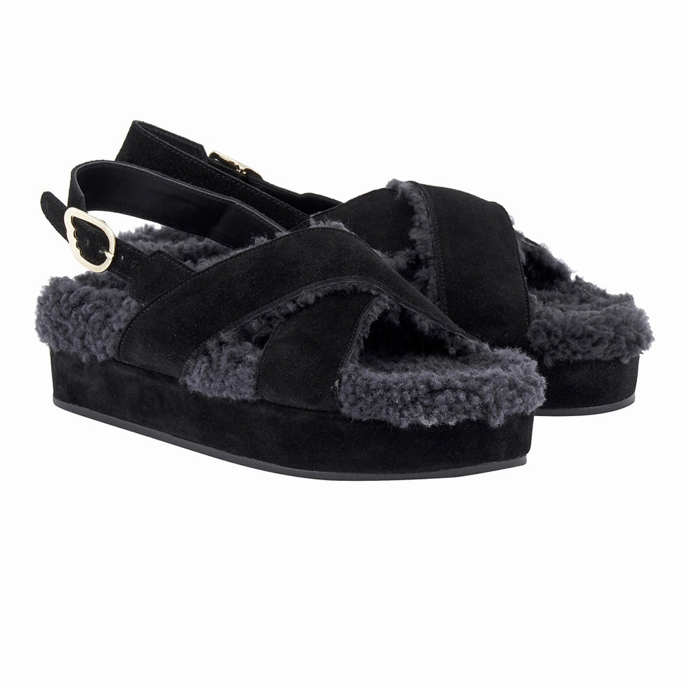 Parnassos Black Sandals Grande St Lucian Prices