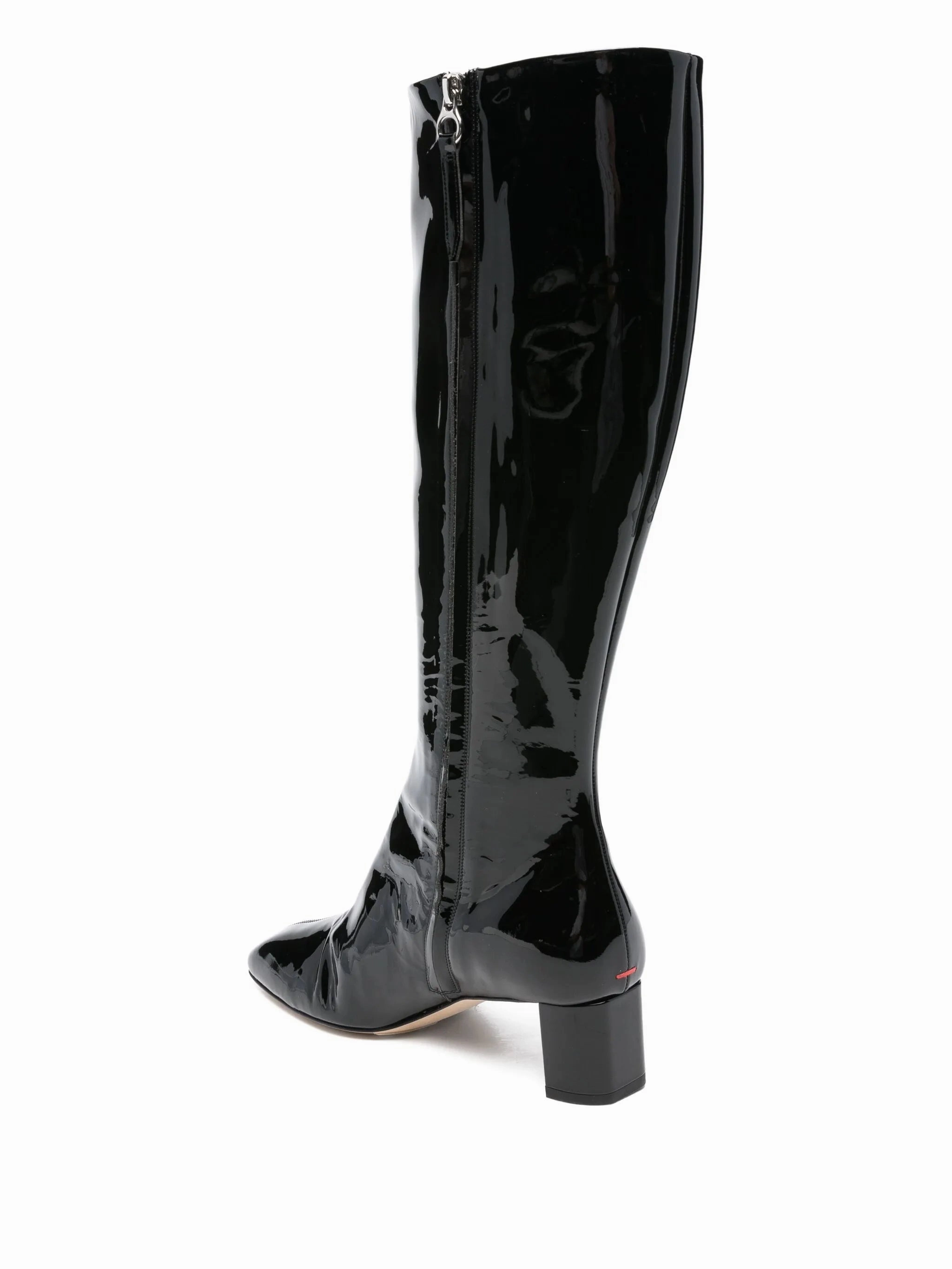 50mm Marty patent calf leather knee-high boots Safety Toe Cowboy Boots