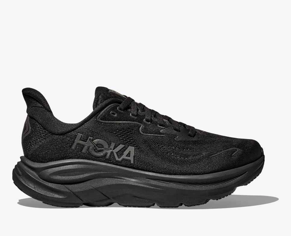 Women's - HOKA Clifton 10 - Black/Black Best Shoes For Basketball