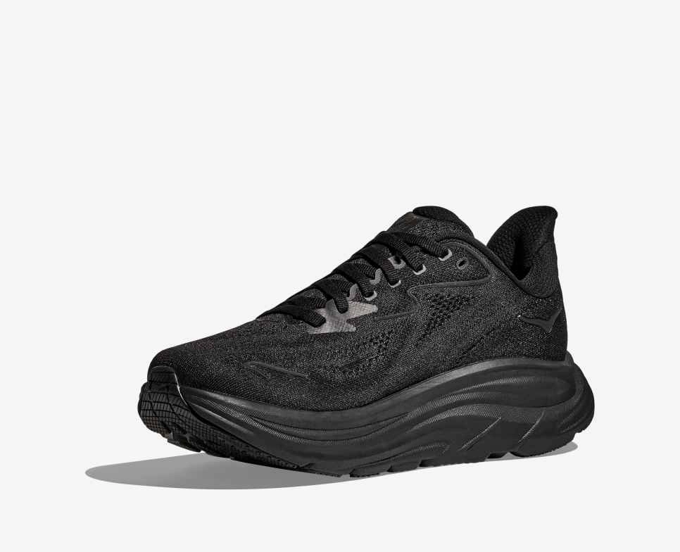 Women's - HOKA Clifton 10 - Black/Black Name Origin