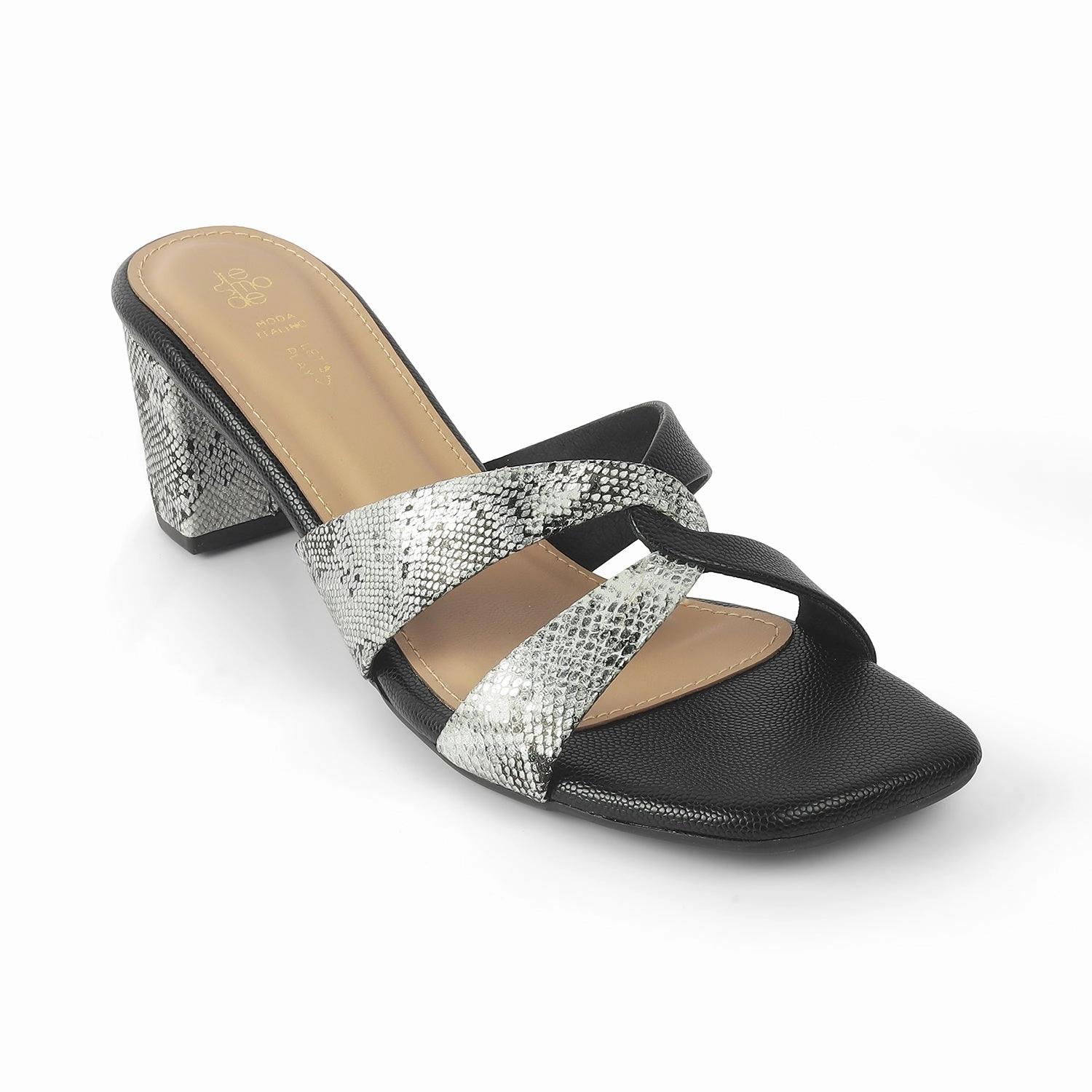 Sandals Vegan Tresmode Snafun Black Women's Dress Block Heel Sandals