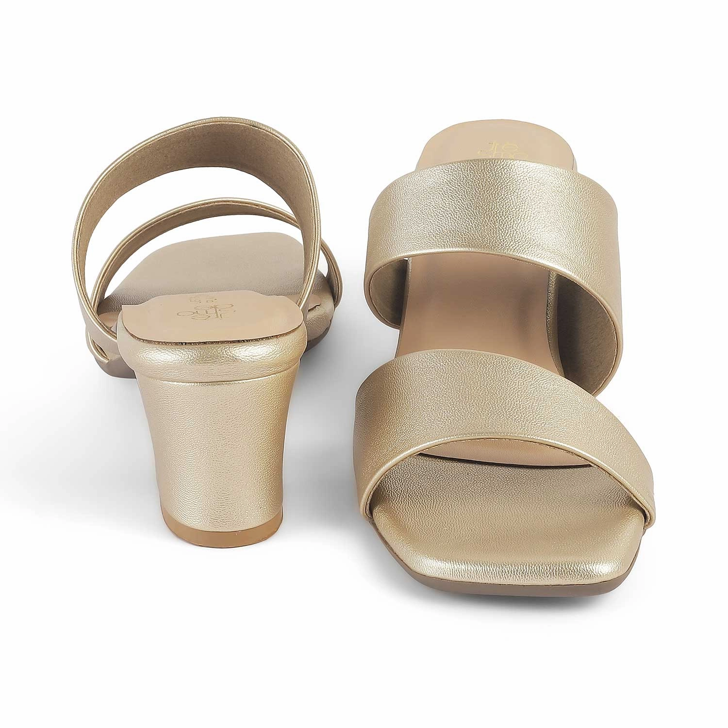 Hotel Sandals Montego Bay Tresmode Dejvice Gold Women's Casual Block Heel Sandals