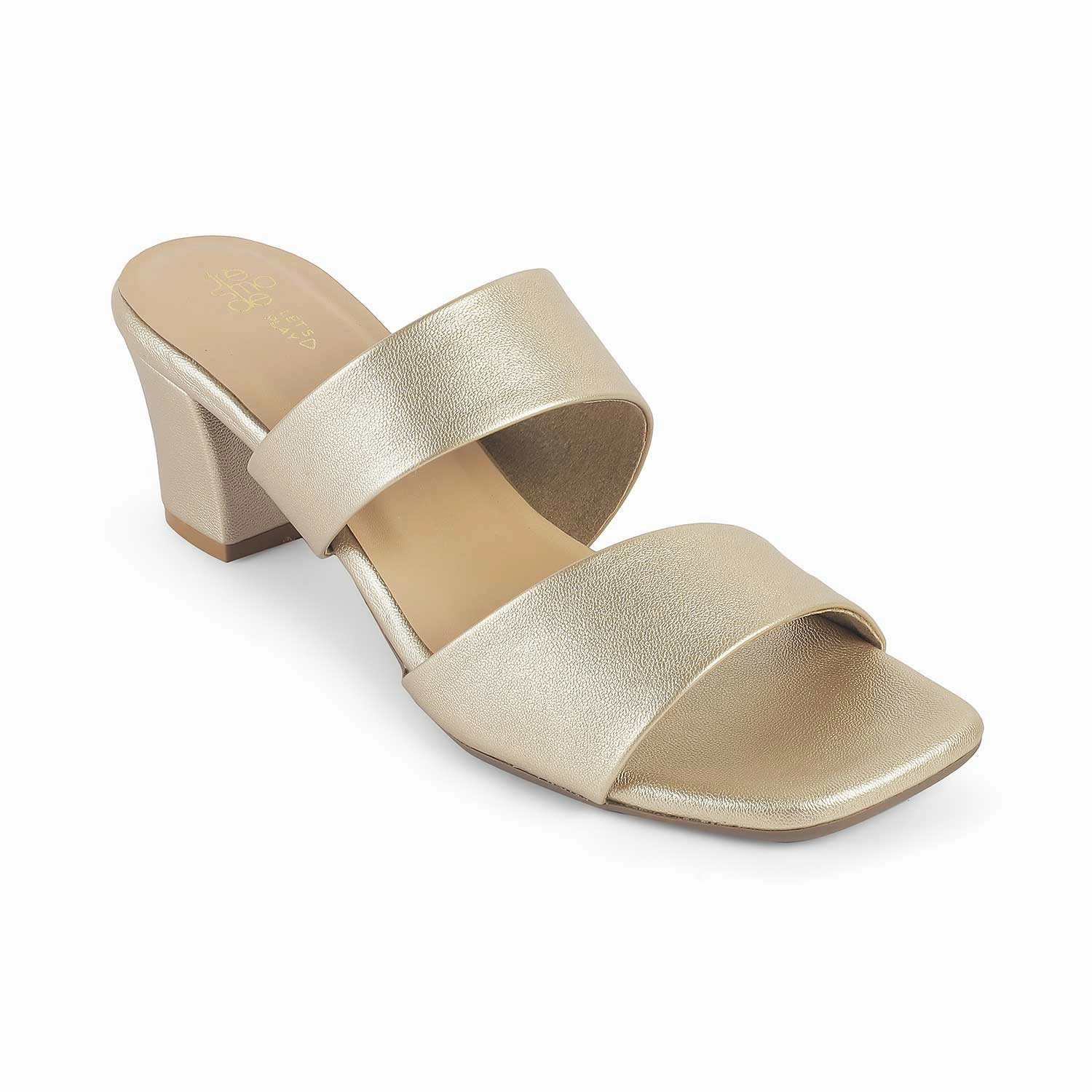 Tresmode Dejvice Gold Women's Casual Block Heel Sandals Girls Platform Sandals