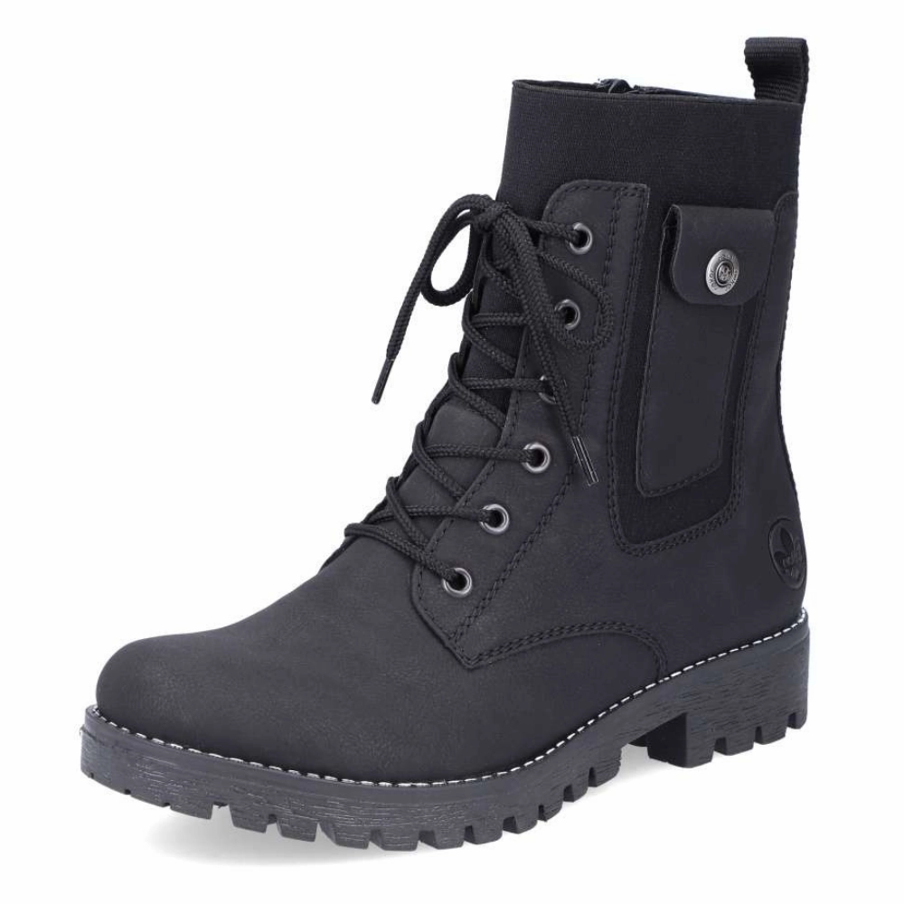 Tiempo Soccer Boots Rieker Payton 40 Black Biker Boot (Women's)