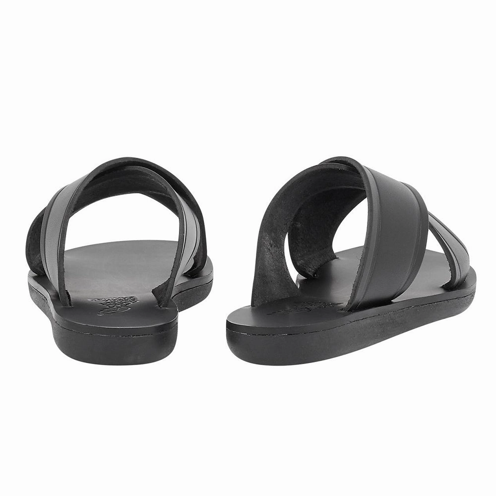 Little Thais Soft Black Sandals With Stones