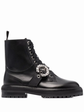 Rubber Boots For Work Cora crystal-embellished ankle boots