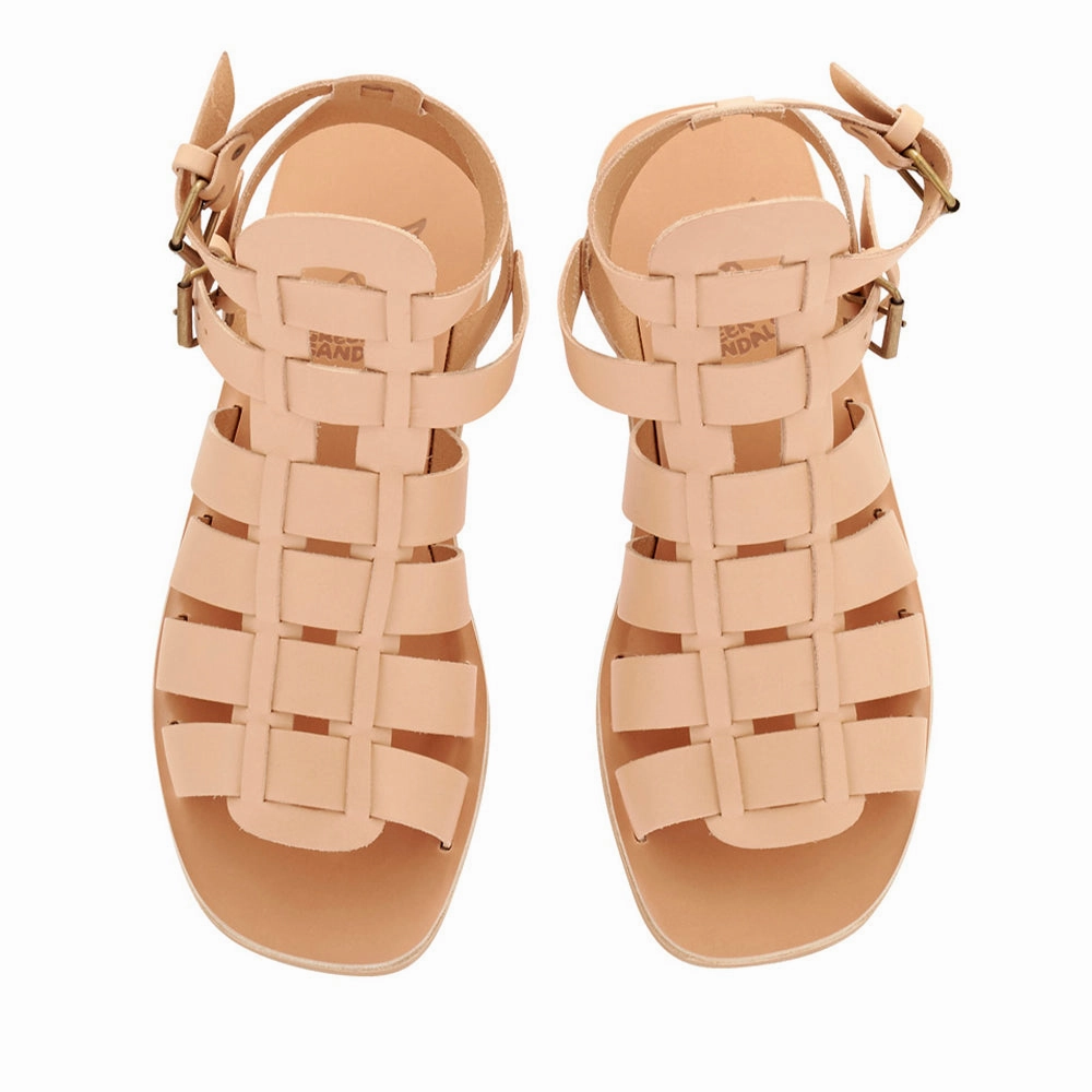 Alexandros Natural Strappy Heeled Sandals