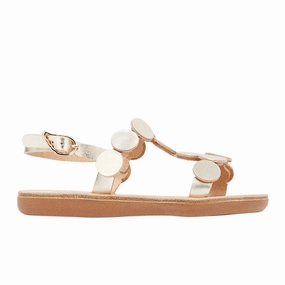 Little Uranos Soft Platinum High Heel Sandals Strappy