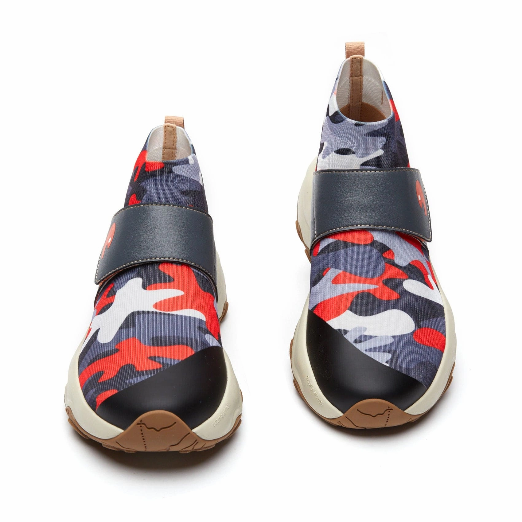 Crack-Red Grey Cazorla II Men Heeled Boots With Open Toe