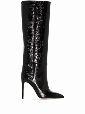 crocodile-effect 105mm knee-high boots Zero Drop Boots